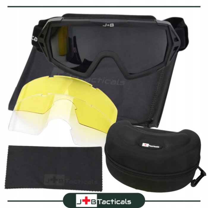 Gogle ochronne JB Tacticals HAWK czarne